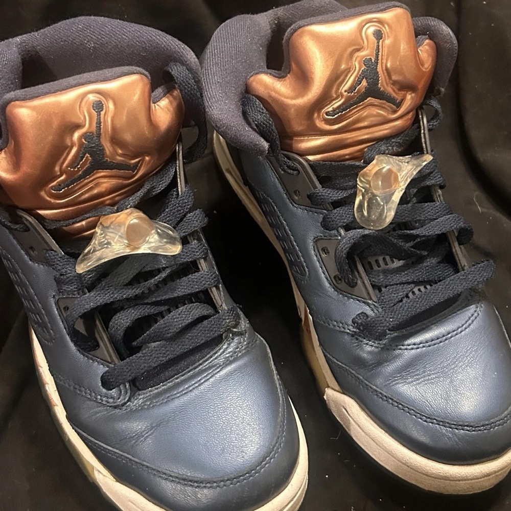 Air Jordan 5 Retro GS "Bronze" 2016 - Obsidian Navy Blue - 440888-416 - Size 6Y